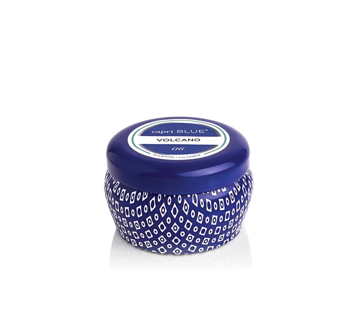 Capri Blue Volcano Scented Mini Tin Jar Candle - Luxury Candles for Home Scented with Tropical Fruit & Sugared Citrus - Soy Candle Wax Blend (Blue, 3 oz)