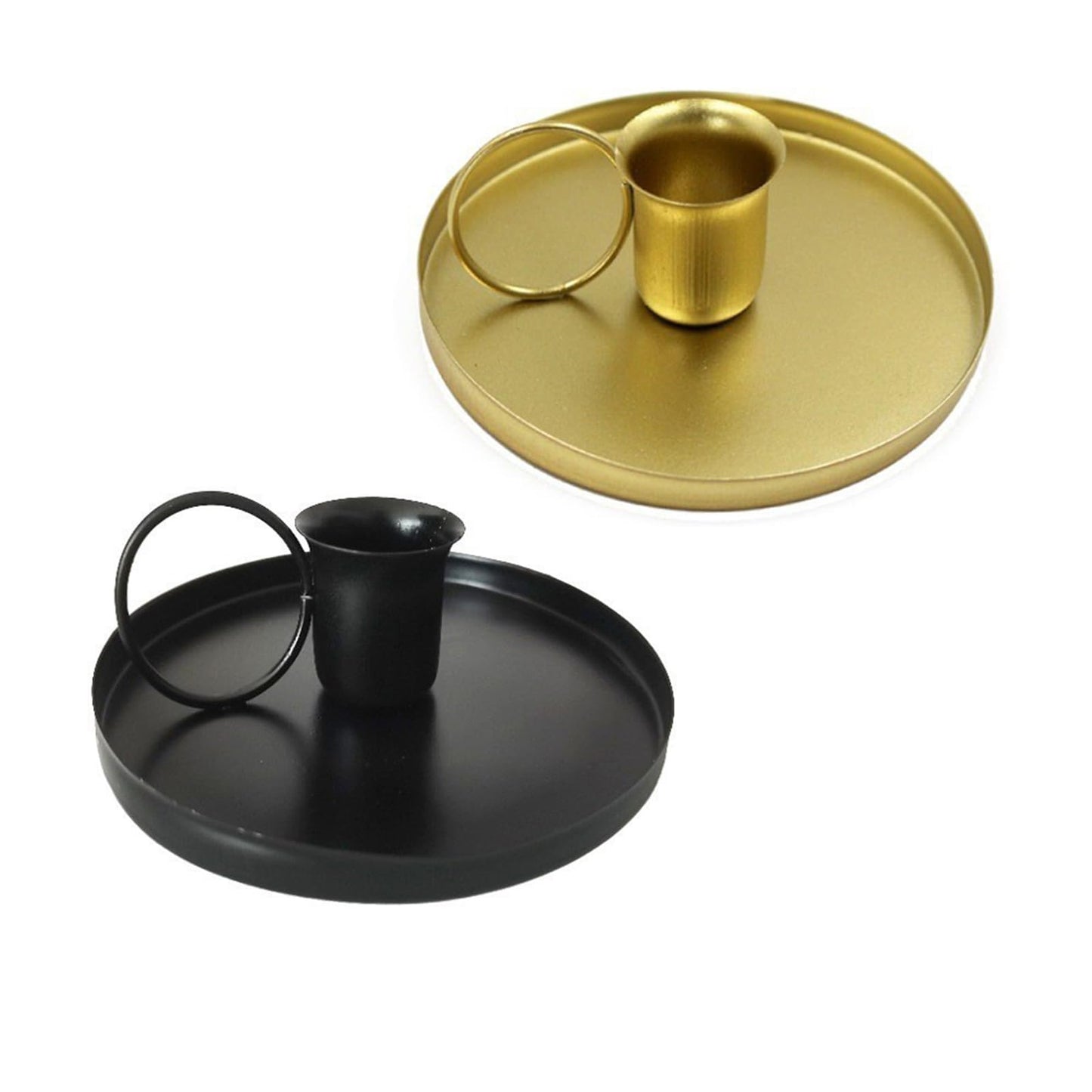 Iron Holder with Handle Elegant Metal Taper Candlestick for Wedding Christmas Table Centerpieces Stand Holder with Handle