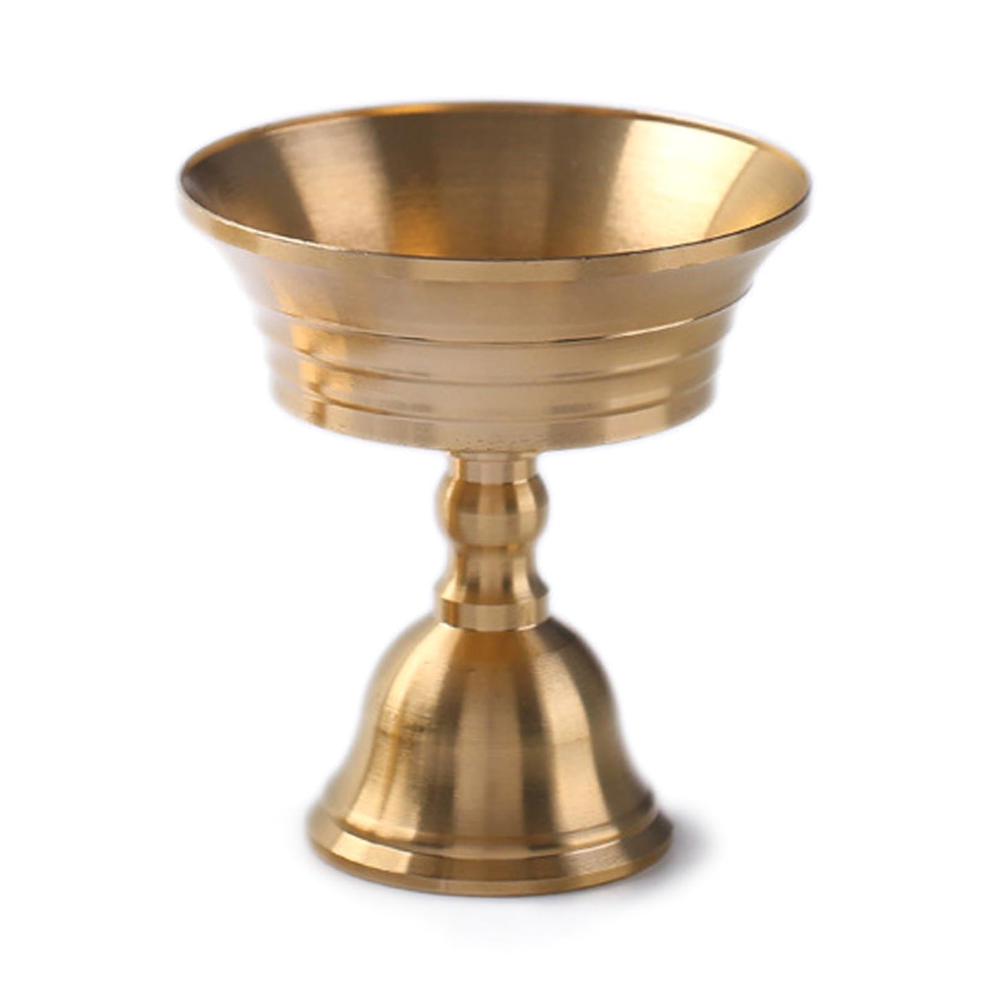 Brass Candlestick for Buddhist Temples Butter Lamp Holder Golden Tealight Candle Stand for Altars Decors Candleholder Brass Candle Base