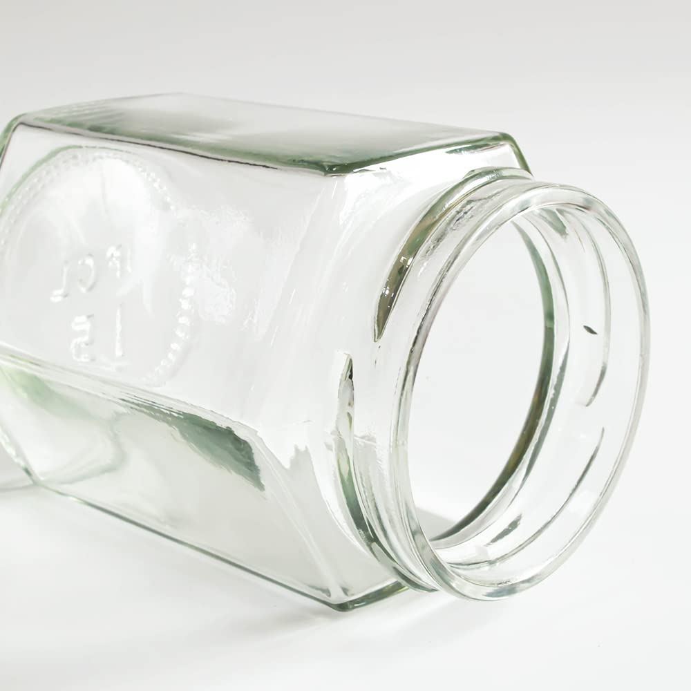 GPK4ALL 190ml 6oz Hexagon Glass Jars, Pack of 24 Sets With Silver Lids for Jam, Honey, Jelly, Candy, Candle, Wedding Favors, Baby Shower, Spice, Crafts, Party Favors, Samples