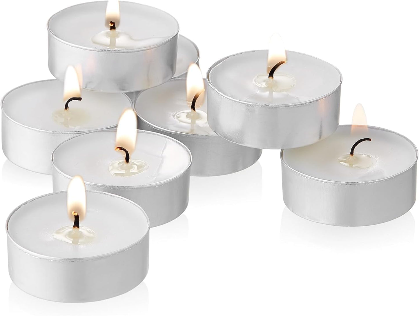 30-Pack Scented White Tealight Candles - 2 Hour Burn Time, Natural Palm Wax, Smokeless, with Cotton Wick in Aluminum Shell - Ideal for Weddings, Bathing, and Festive Decor - 1.2" x 1"