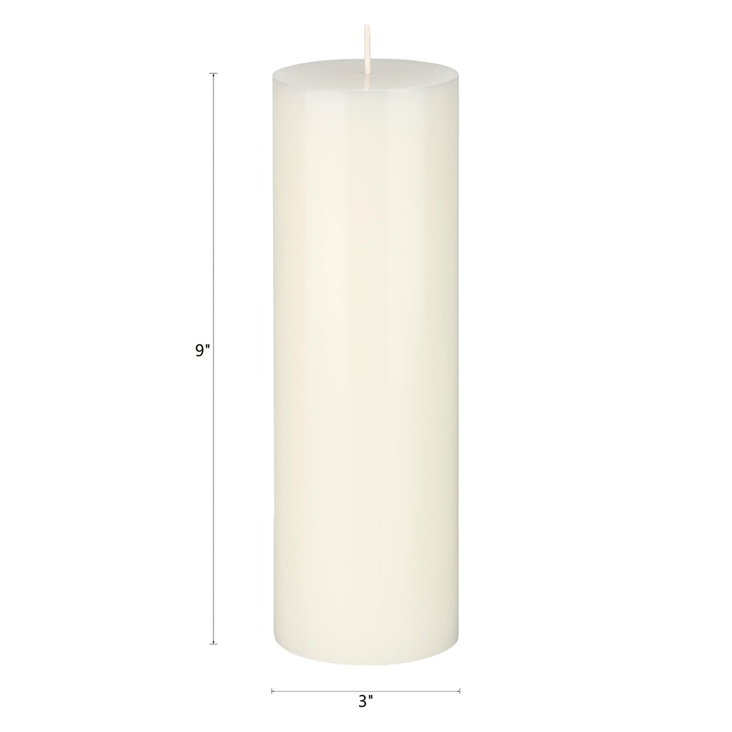 Mega Candles 1 pc Unscented Solid Off White Pillar Candles, Hand Poured Premium Wax Candle 3 Inch x 9 Inch, Home Décor, Spas, Weddings, Occasions, Party, Centerpieces, Holidays, Vigils, Prayers