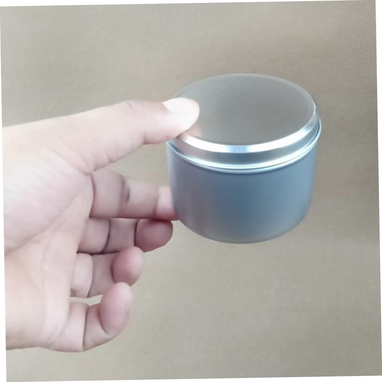 LALAFINA 4pcs Handmade Candle Iron Tins Silver Scented Candle Making Containers for Home Crafts for Candy and Wedding Favor Boxes