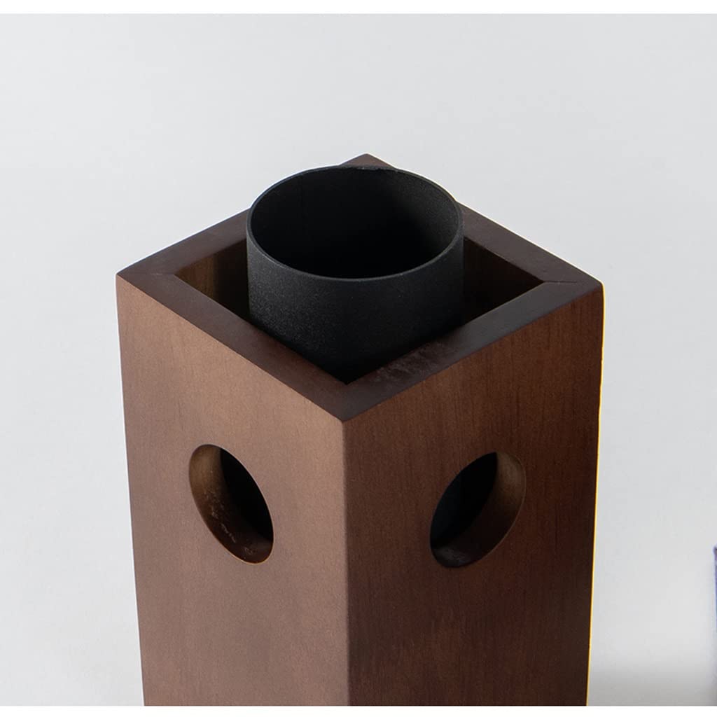 WAOCEO Candlestick Holders New Chinese Candlestick Retro Wooden Candlestick Decoration Homestay Room Entrance Hotel Study Decoration Candle Holders (Size : A)