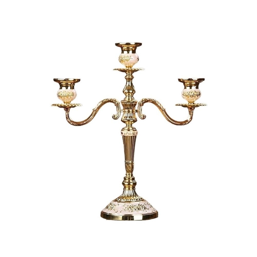Candlestick Holders European Retro Three-Head Candle Holder Home Wedding Props Decorative Candlestick Candle Holders