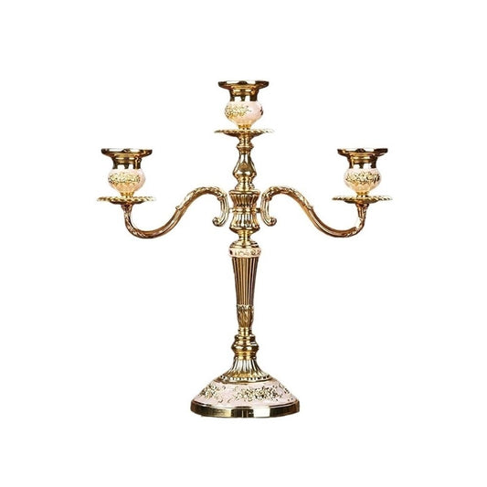 Candlestick Holders European Retro Three-Head Candle Holder Home Wedding Props Decorative Candlestick Candle Holders
