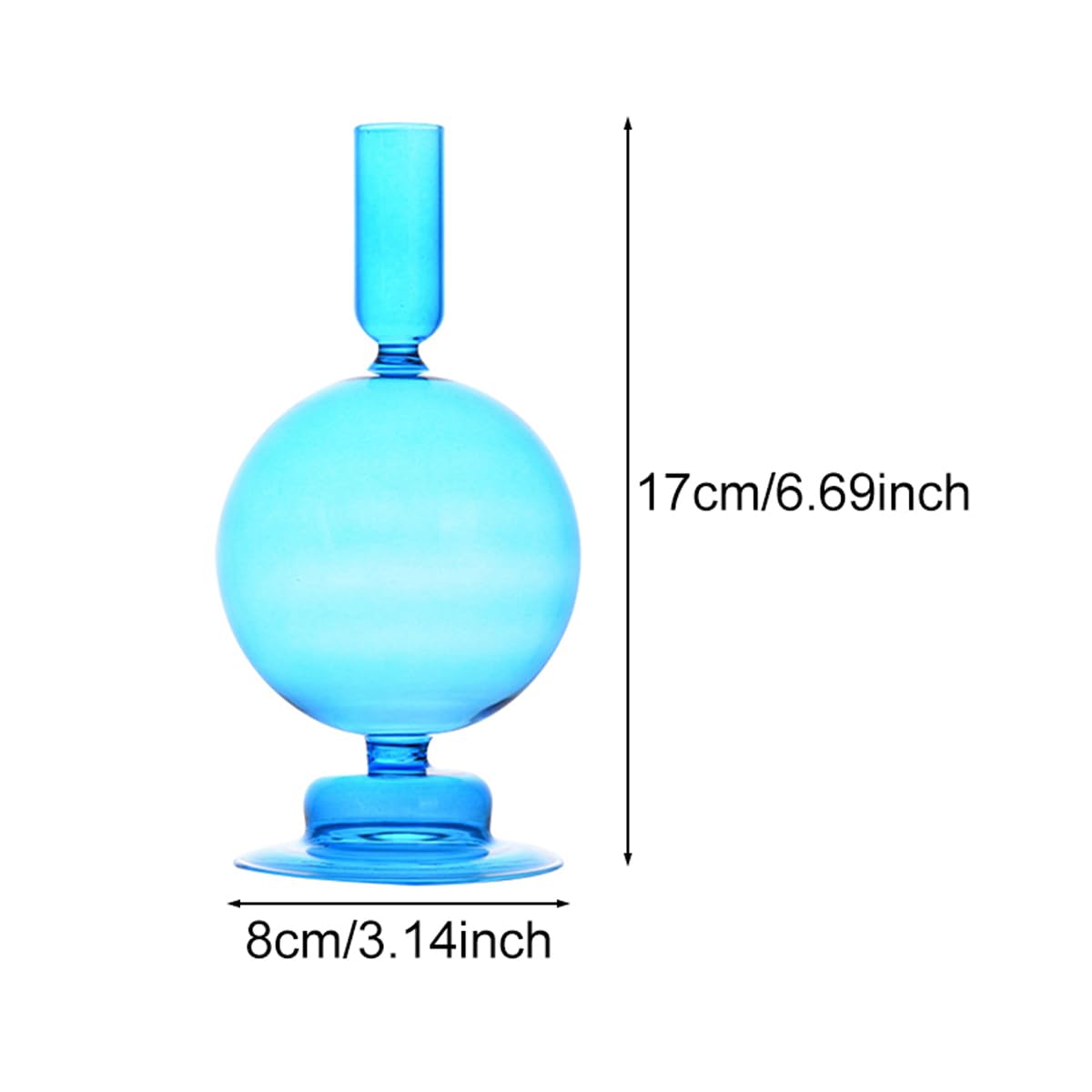 Ayuduots Glass Candlestick Holders, Elegant Glass Taper Candle Holder Centerpieces for Home Ornaments Wedding Party Decorations