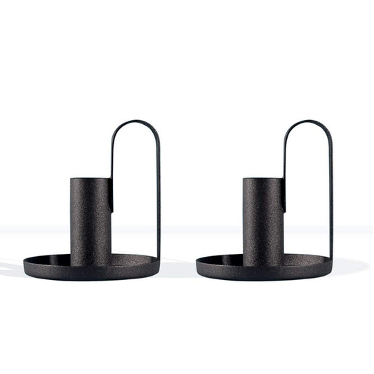 Taper Candle Holders, Candlestick Set of 2, Anti Rust Retro Iron Vintage Candelabra Stand Candlelight Dinner Party Kitchen Home Decoration