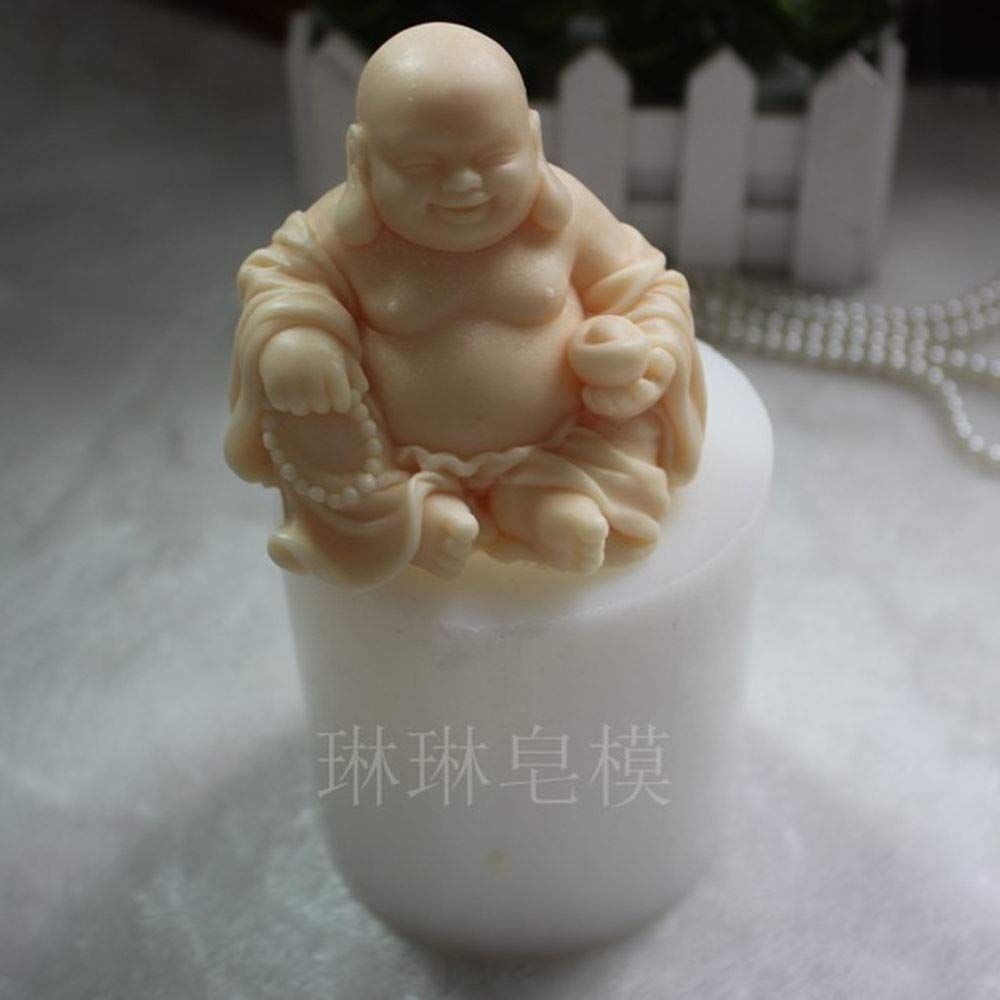Buddha 3D Candle Mold Silicone Soap Molds Soap Molds for Soap Making Silicon Molds for Soaps DIY Craft Handmade Soap Candle Plaster Resin Mould (12030)