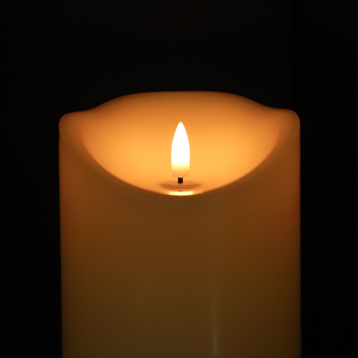 HJANDHJ Outdoor Candles with Timer, Waterproof, Large Flickering Flameless Candles with Remote, 4" x 12", Battery Operated, Long Lasting, Set of 2