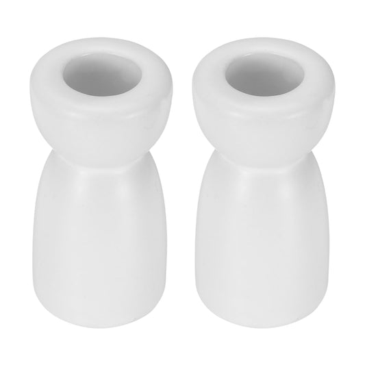 uxcell 2 Pack Candlestick Holder White Ceramic Taper Candle Holder Candle Stand Holders Modern Style Decoration for Centerpiece Tabletops Anniversary