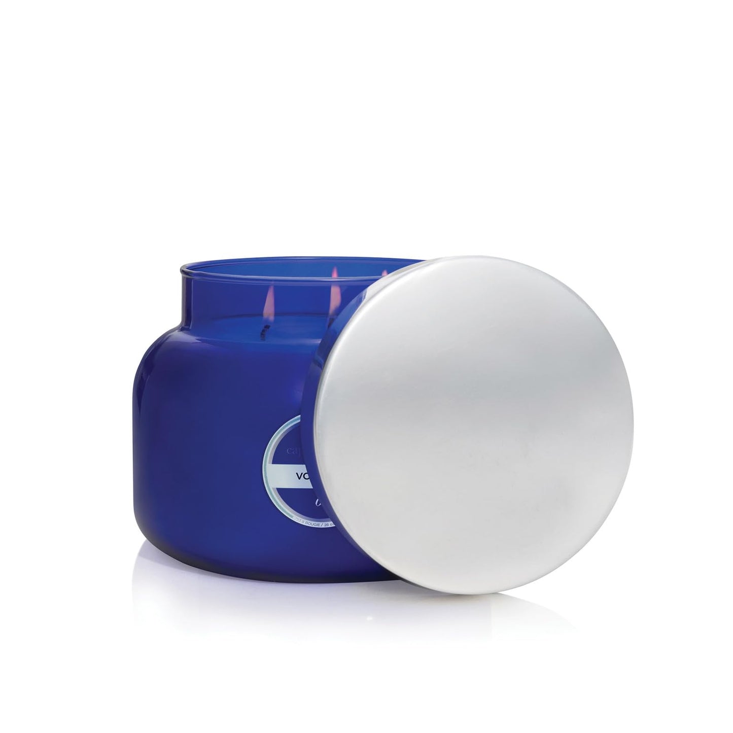 Capri Blue Volcano Scented Candles - Luxury Three Wick Candles for Home Scented with Tropical Fruit & Sugared Citrus - Soy Wax Blend - Large Blue Color (28 oz)