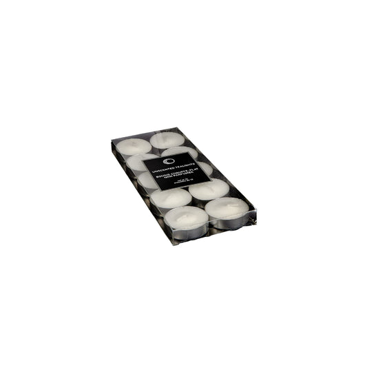 IH CASADECOR 10 Pk Unscented Tealights (White) (24/Display) -Set of 2 Candles
