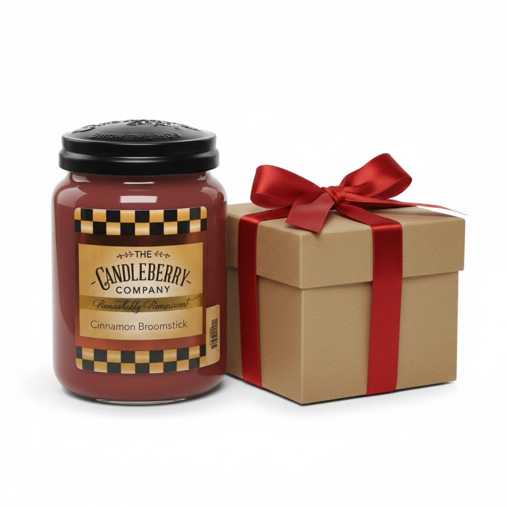 Candleberry Candles | Cinnamon Broomstick | Best Candles on The Market | Hand Poured in The USA | Highly Scented & Long Lasting | Large Jar