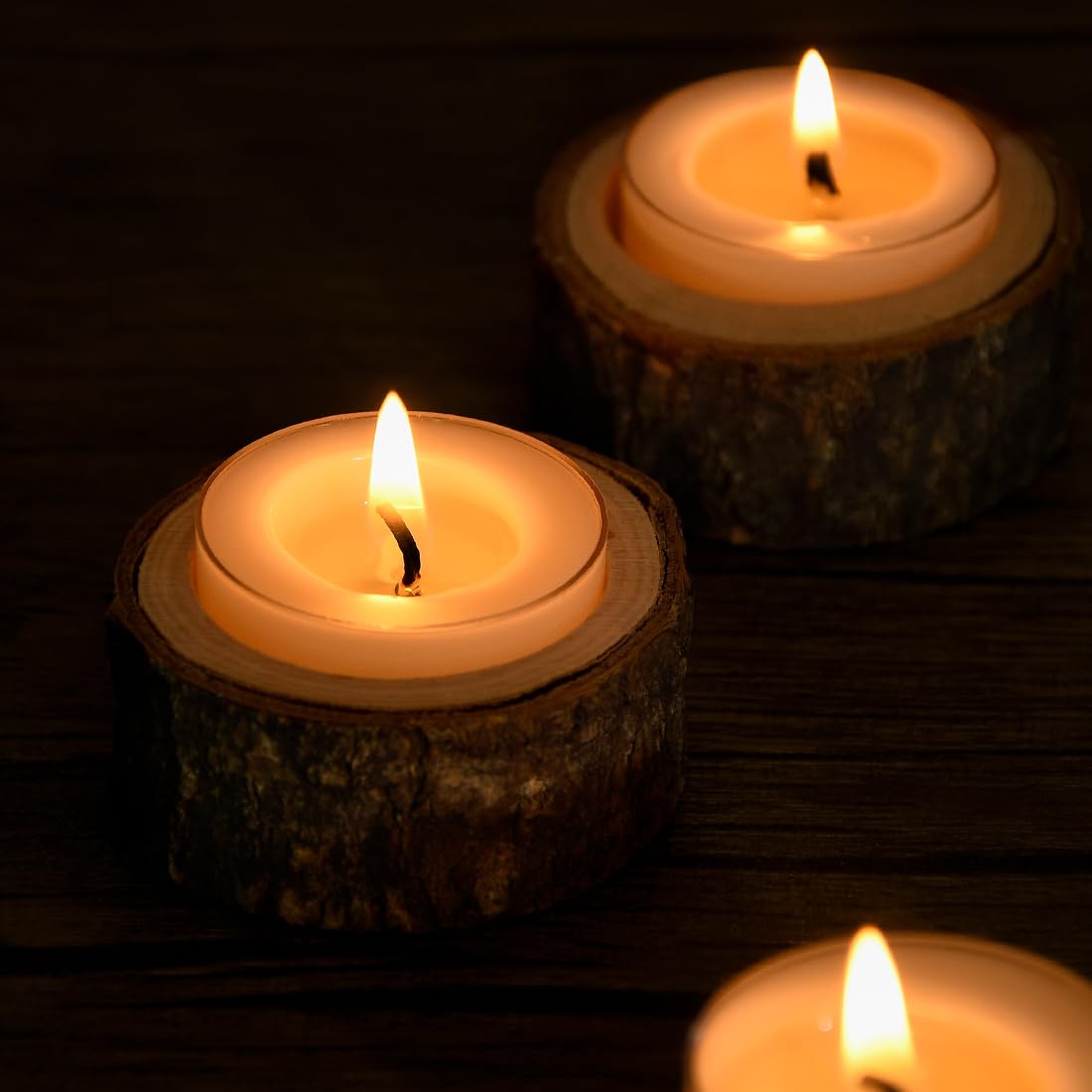 DEYBBY Natural White Beeswax Tea Candles 30 Pack, Unscented Pure Organic Beeswax Tealight Candles Bulk, 4-5 Hours Small Tealights in Clear Cup for Home Decoration Emergency Bath Relaxation