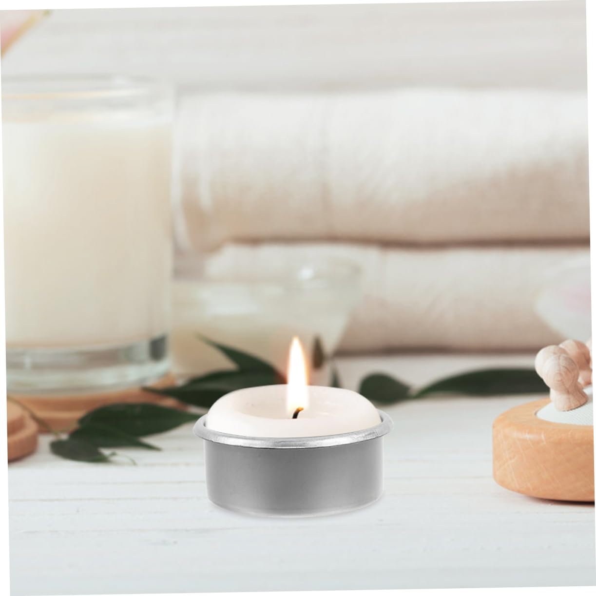 LALAFINA 15pcs Modern Minimalist Metal Candle Holder Cups DIY Tea Light Containers Essential Oil Warmer
