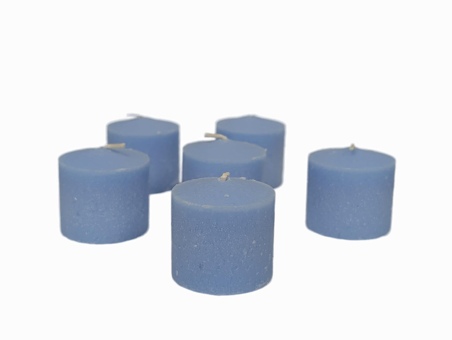 D'light Online Long 10 Hour Burn Time Unscented Votive Candles - Small Candles for Birthdays, Baby Shower, Home Decoration, Restaurants and Weddings (Light Blue, 10 Hour - Set of 12)