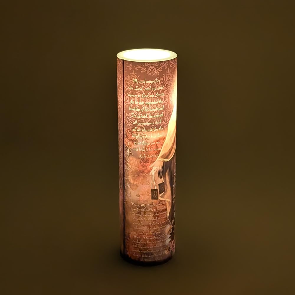 THE SAINTS COLLECTION Our Lady of Mount Carmel LED Flameless Devotional Prayer Candle