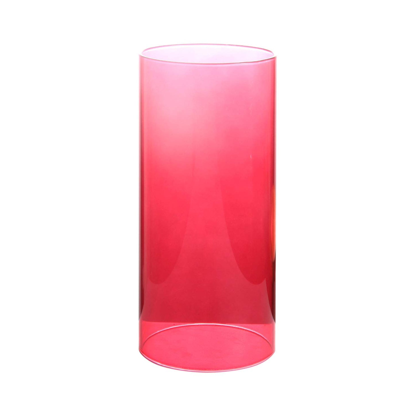 KETE LED Colored Glass Cylinder Candle Holder Bottomless Borosilicate Glass Globe Lamp Shade Replacement (RED,2.5x4)