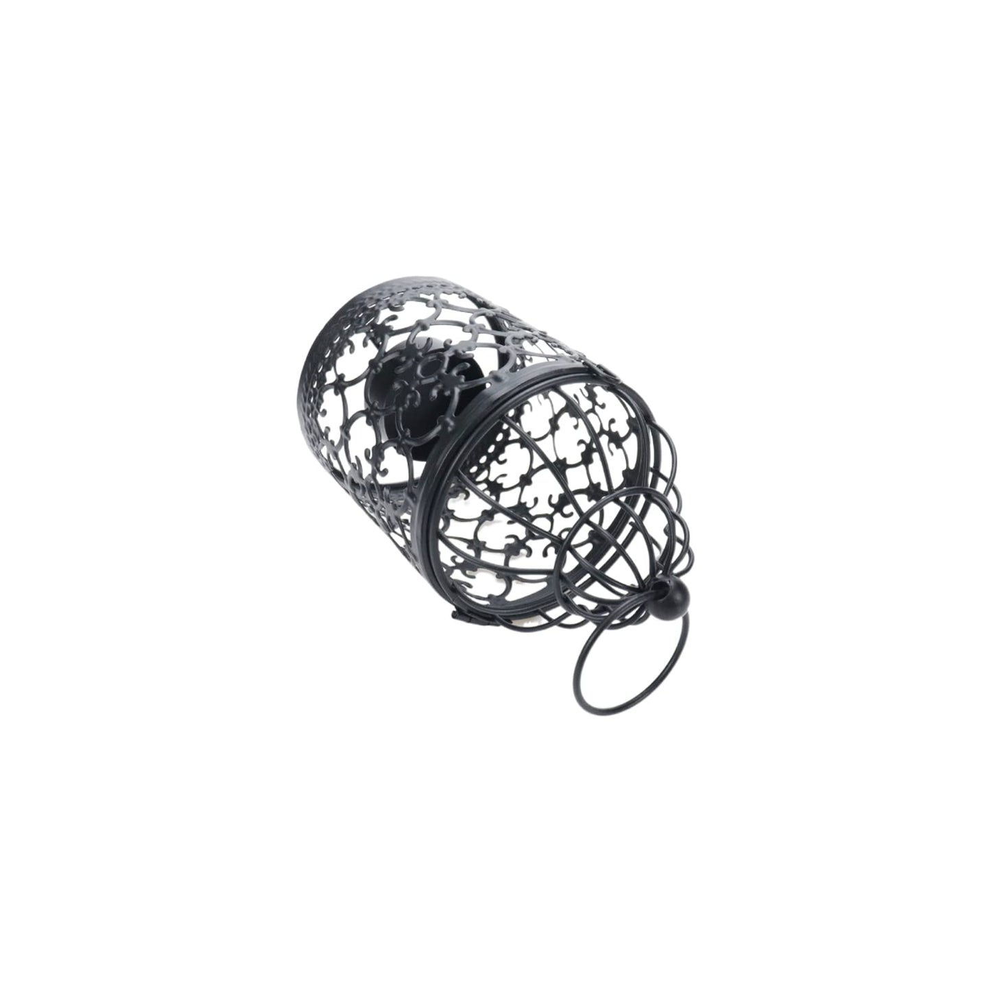Pastlla 2Pcs Metal Tealight Holder, Hanging Birdcage Tealight Lantern Hollow Candle Holders for Wedding Gifts Home Dinner Party Christmas Decoration Black