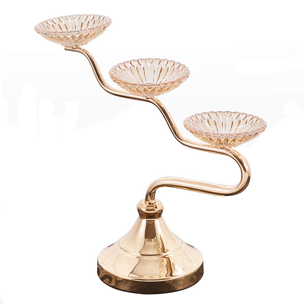 XILIN-1987 Candle Holderss Creative Candle Holder Candlelight Dinner Props Romantic Desktop Decoration 3 Head Candle Holder Decorative Candlestick