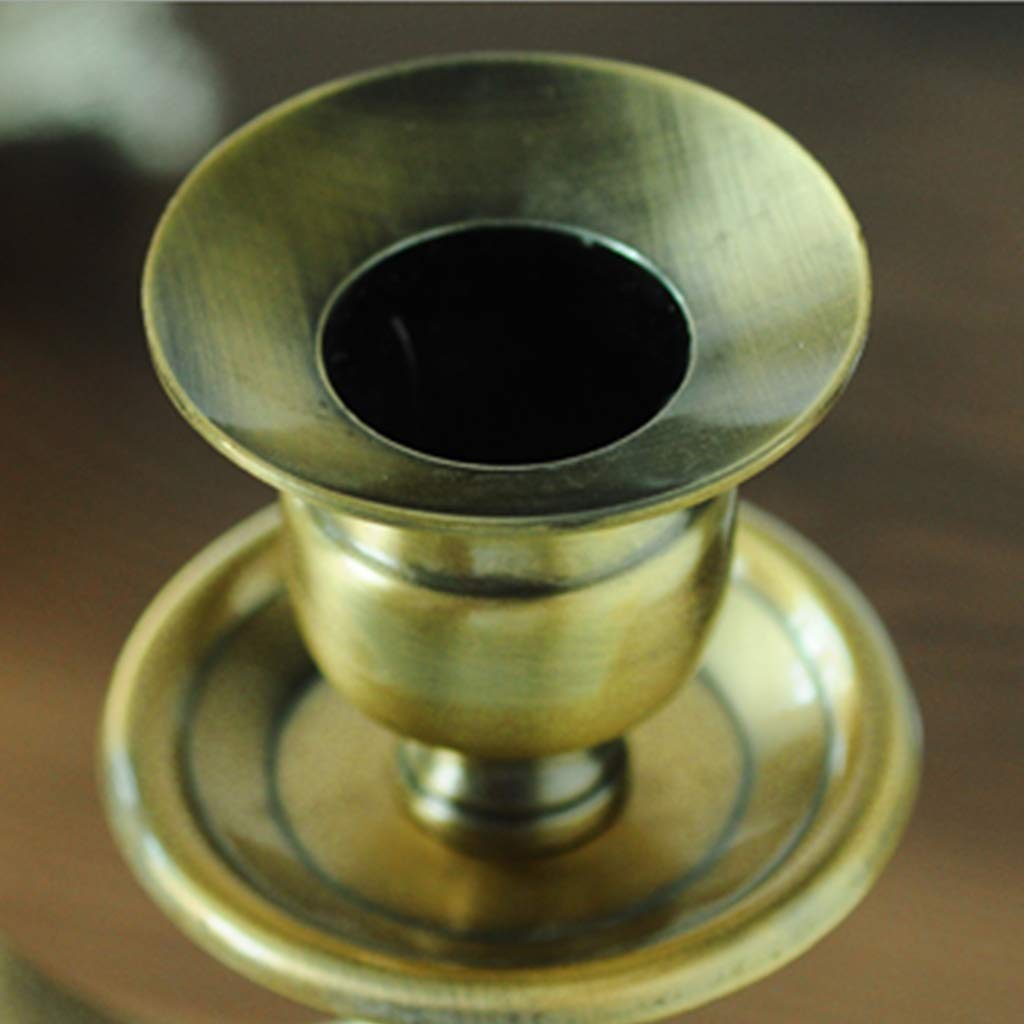 XILIN-1987 Candle Holderss European Elegant Candle Stand with 5-stem .Metal Candelabra Retro Candlestick Holder for Candlelight Dinner and Table Decoration,Bronze Finish Decorative Candlestick