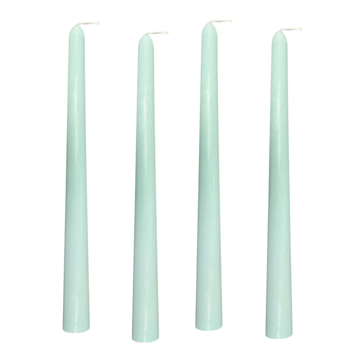 10 inch Light Green Taper Candles-Set of 4 Tapered Candle, Tall Candlesticks,Grass Green Stick Candles,Smokeless,Home Dinner, Party, Wedding, Halloween, Christmas (Green, 10inch)