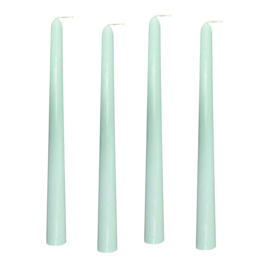 10 inch Light Green Taper Candles-Set of 4 Tapered Candle, Tall Candlesticks,Grass Green Stick Candles,Smokeless,Home Dinner, Party, Wedding, Halloween, Christmas (Green, 10inch)