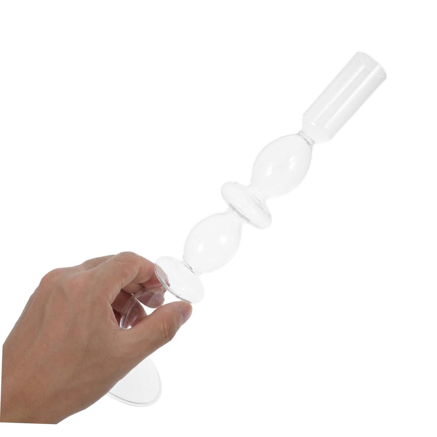 Abaodam Glass Taper Candle Holder Decorative Double Ring Glass Candlestick Stand for Wedding Table Centerpiece Romantic Home Party Décor