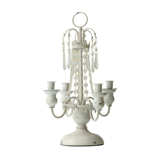 Decorative Candlestick European Style Retro Old Candlestick Home Decor Metal Four-head Iron Candlestick Candlestick (Color : B)
