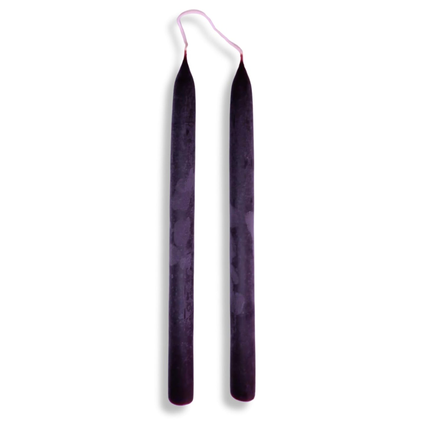 Candlestock Beeswax Taper Candles – Standard 7/8" Diameter, Pure 100% Natural USA Beeswax, Cotton Wick, Dripless, Long-Burning, Handmade in Woodstock, NY- 10 Inches - 1 Pair (2 Candles) - Plum Purple