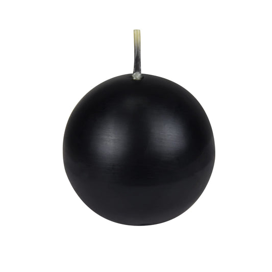 Zest Candle 6-Piece Ball Candles, 3-Inch, Black