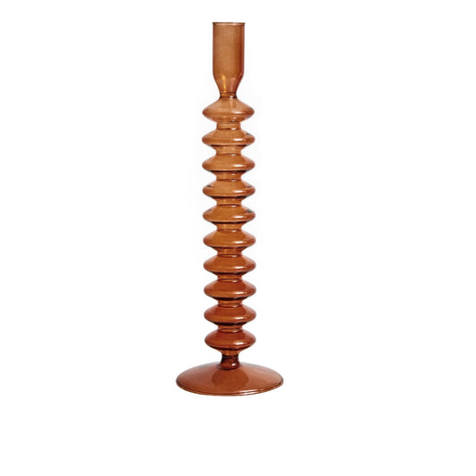 Decorative Glass Candle Holder, Tapered Candle Holder for Candle Holder, Dinner, Parties and Weddings, Centerpieces, Table Decoration Candlestick/Candle Holder (Color : Brown String L