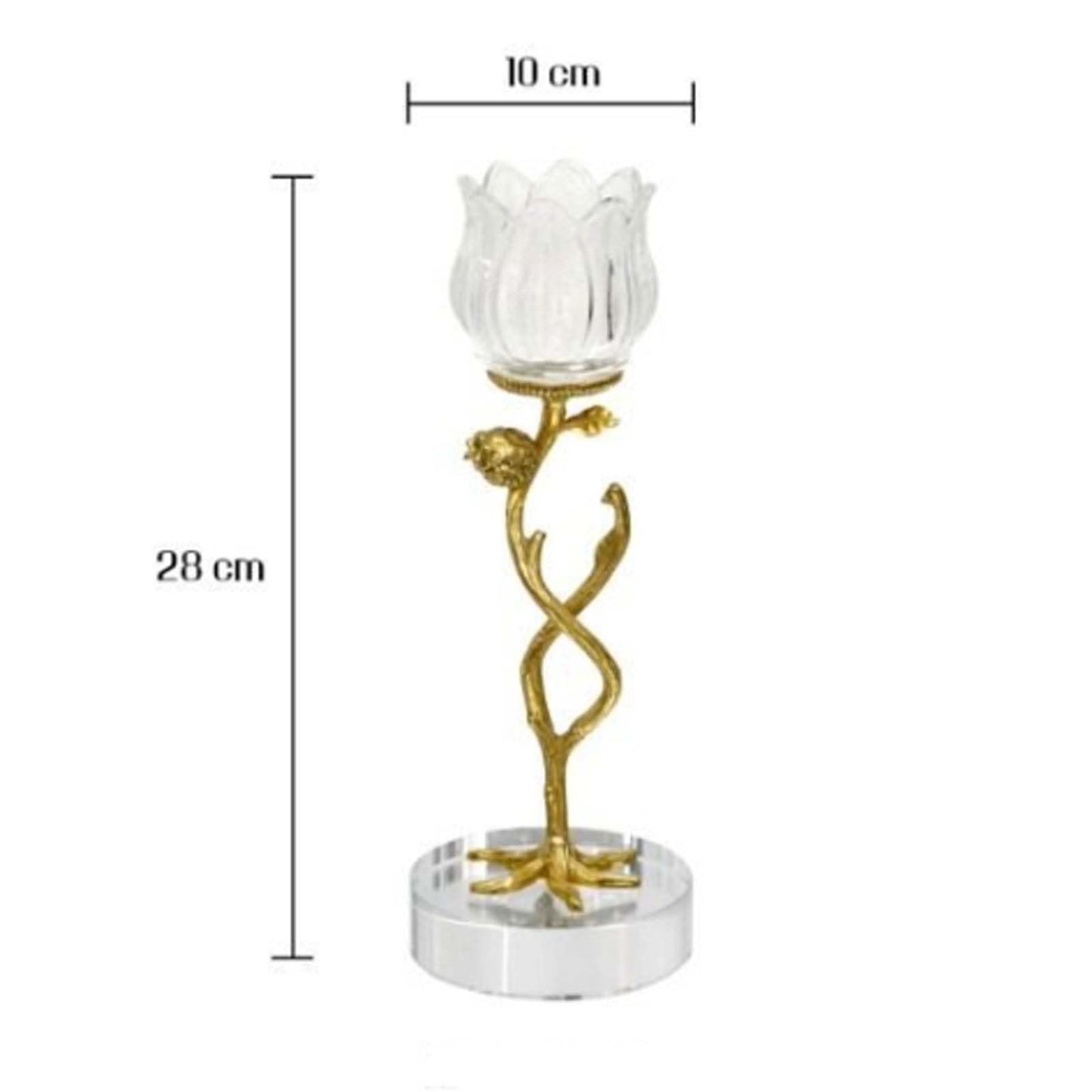 Candlesticks, Luxurious Crystal Glass candlesticks with a Sturdy Base, Suitable for Table Decorations, Wedding Decorations, Living Room Fireplace mantels