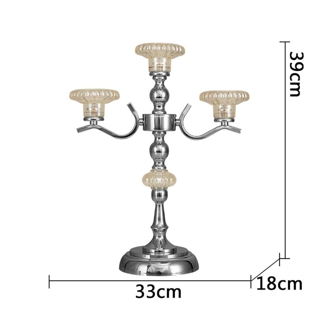 XILIN-1987 Candle Holderss Crystal Candlestick Living Room Porch Restaurant Study Decoration Desktop Candle Holder Decorative Candlestick (Size : B)