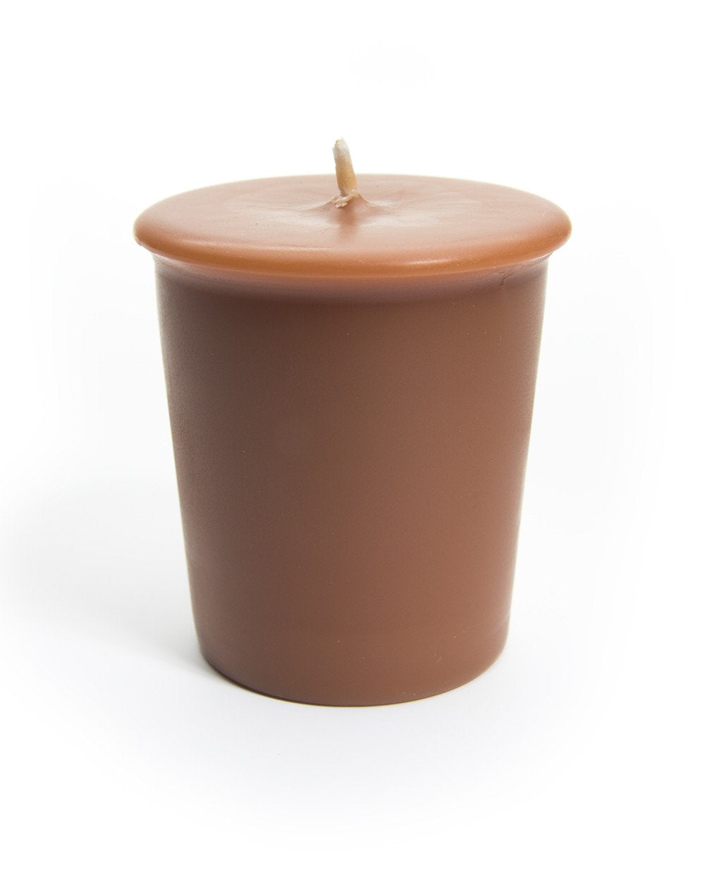 Cinnamon Bark Soy Votive Candles - Scented with Essential & Natural Oils - 6 Brown Natural Votive Candle Refills - Bakery & Food Collection