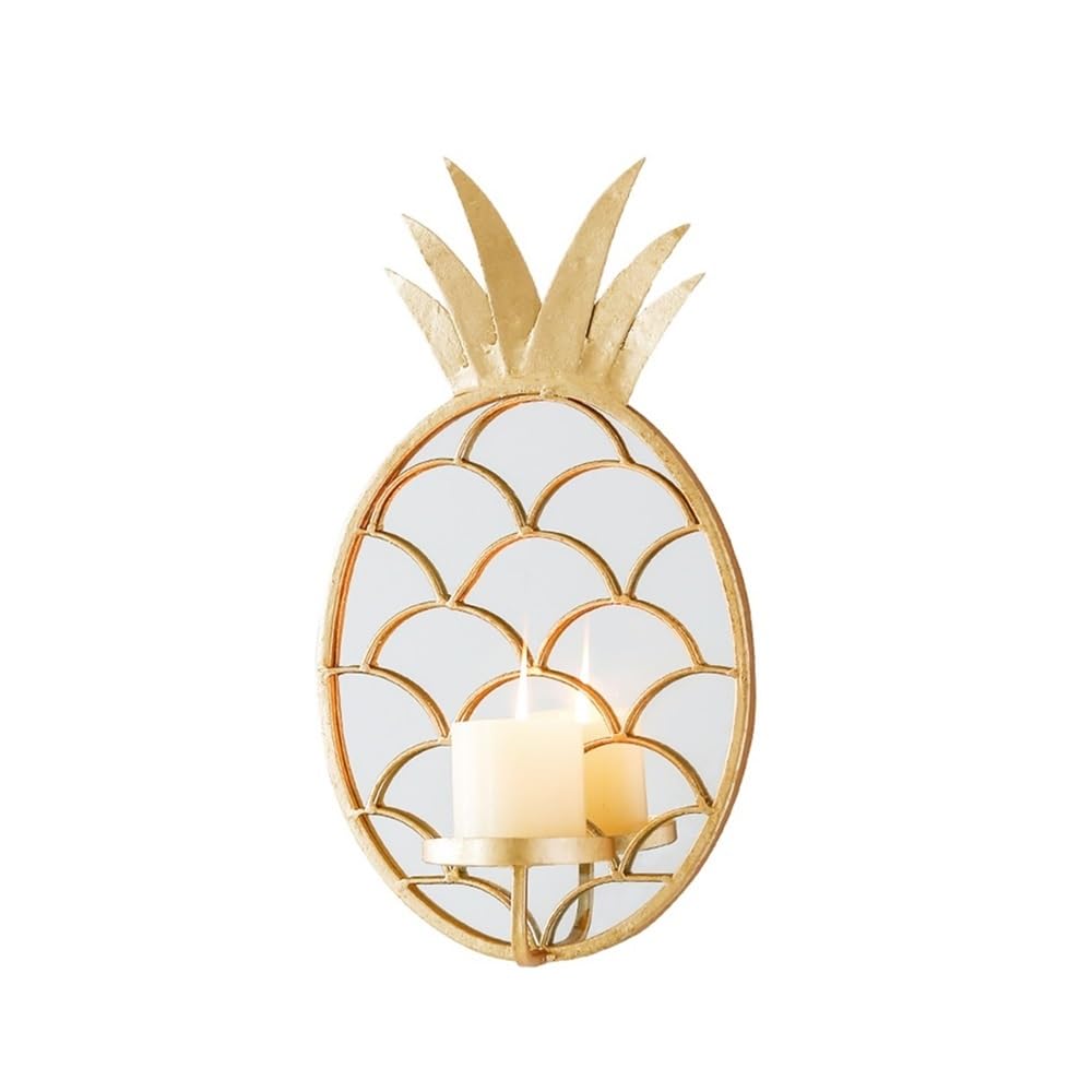 YUHUAWF Candle Holderss Living Room Candlestick Wall Decoration Light Luxury Iron Pineapple Candle Holder Decorative Candlestick