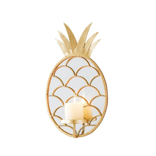 YUHUAWF Candle Holderss Living Room Candlestick Wall Decoration Light Luxury Iron Pineapple Candle Holder Decorative Candlestick