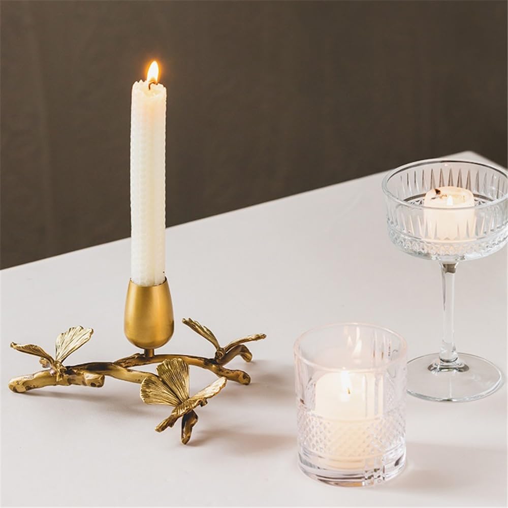Candlestick Holders Light Luxury Romantic Brass Candle Holder Retro Decorative Candlestick Ornaments Candle Holders