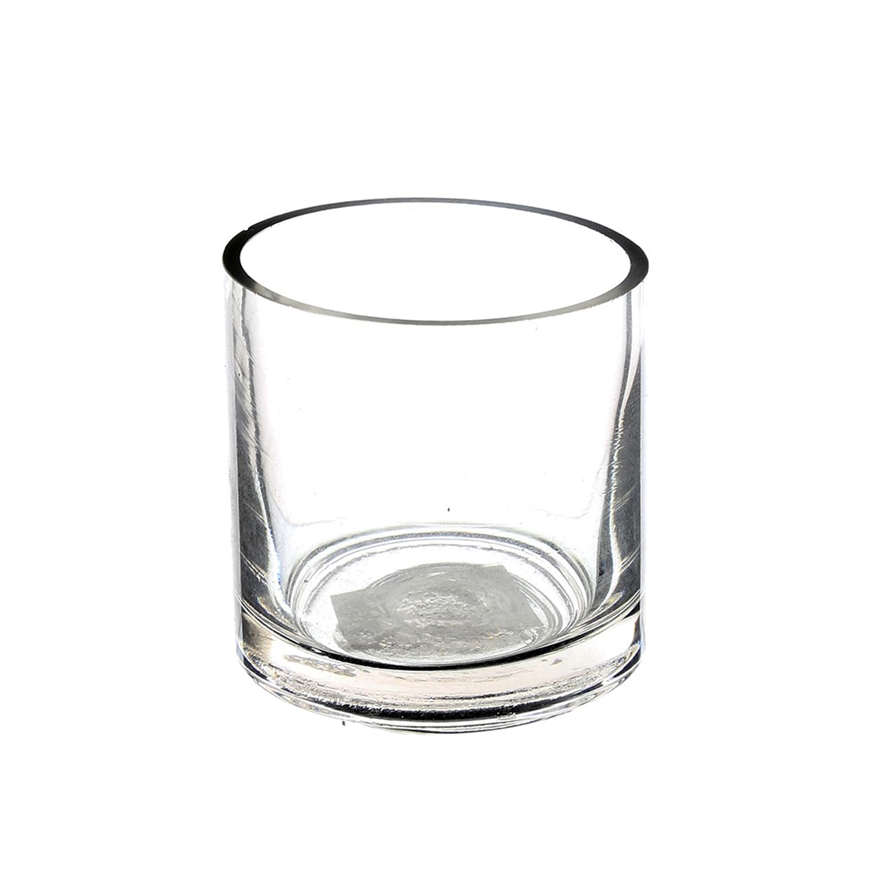 WGV Quality Thick Tea Light Votive Candle Holder 3x3, Clear Tiny Cylinder Glass Vase, Small Planter Terrarium, 1 Pc