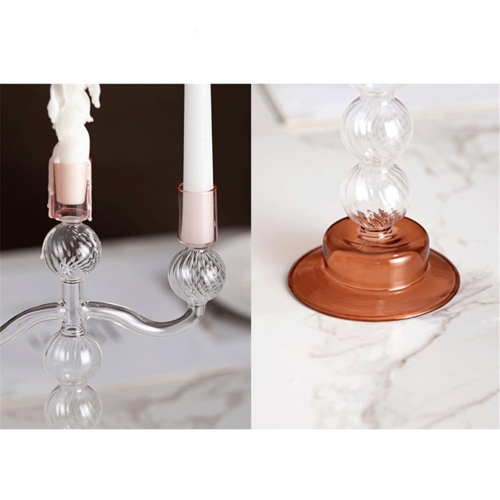 Candlestick Holders European Style Three-Head Glass Candlestick Home Decoration Ornaments Wedding Table Candle Holder Candle Holders