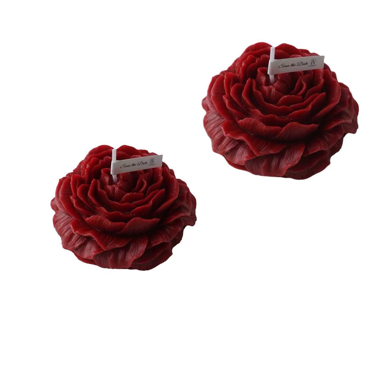 Romantic Low Temperature Oil Candles for Couples - Safe & Sensual Wax Candles to Set The Mood (2, Cherry Red (Rose Scent))