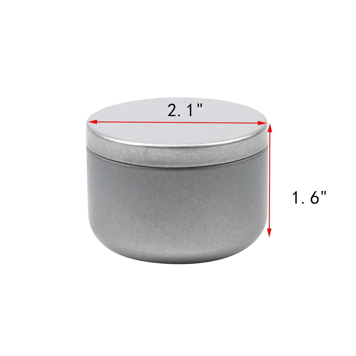Geesatis 3 oz Empty Candle Tins with Lids (16 Pcs) - Metal Candle Containers Jars for Candle Making, Storage - Airtight, Silver