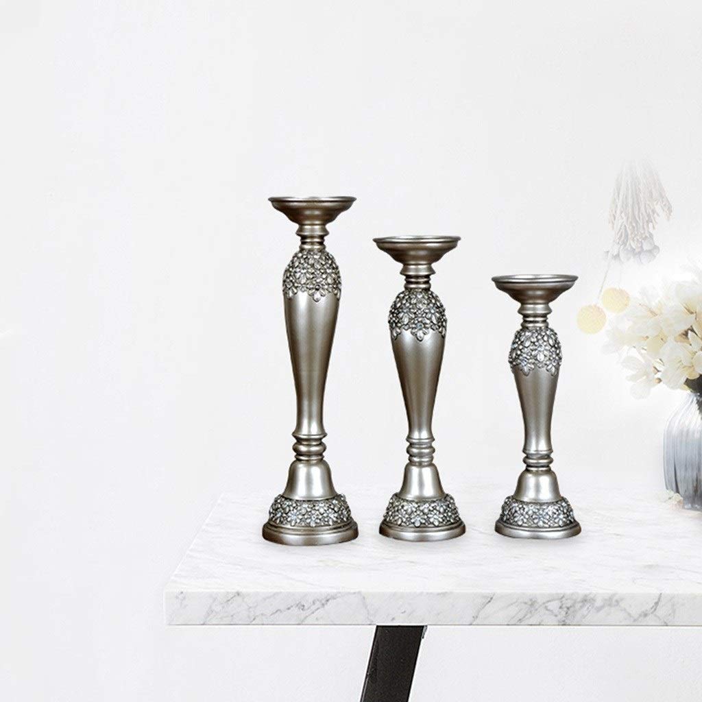 XILIN-1987 Candle Holderss Home Candle Holder Crafts Romantic Ornaments Wedding New House Decoration Candlestick Pair Decorative Candlestick (Size : A)