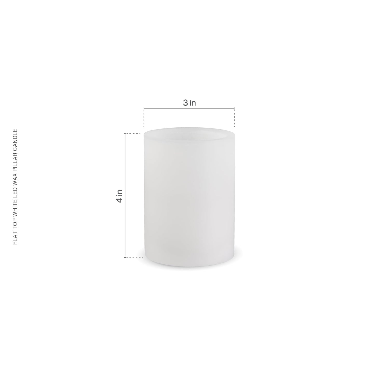 Mikasa 3x4 Inch White LED Wax Pillar Candle with Flickering Flame, Battery Operated Flameless Candle with 5-Hour Timer, Real Wax Finish for Home Decor and Seasonal Displays
