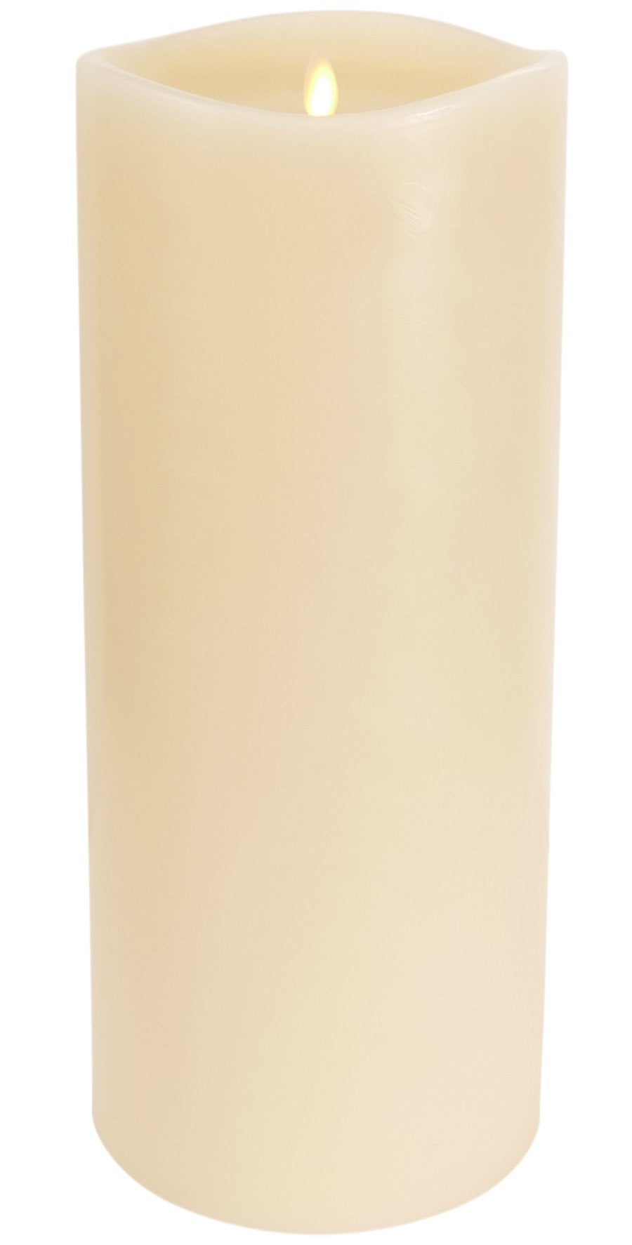 Luminara Grand Pillar Flameless LED Candle, Ivory 6.25" x 15", Battery Operated Real Wax w/Timer, Moving Flame, Realistic Unscented Home Decor Safe