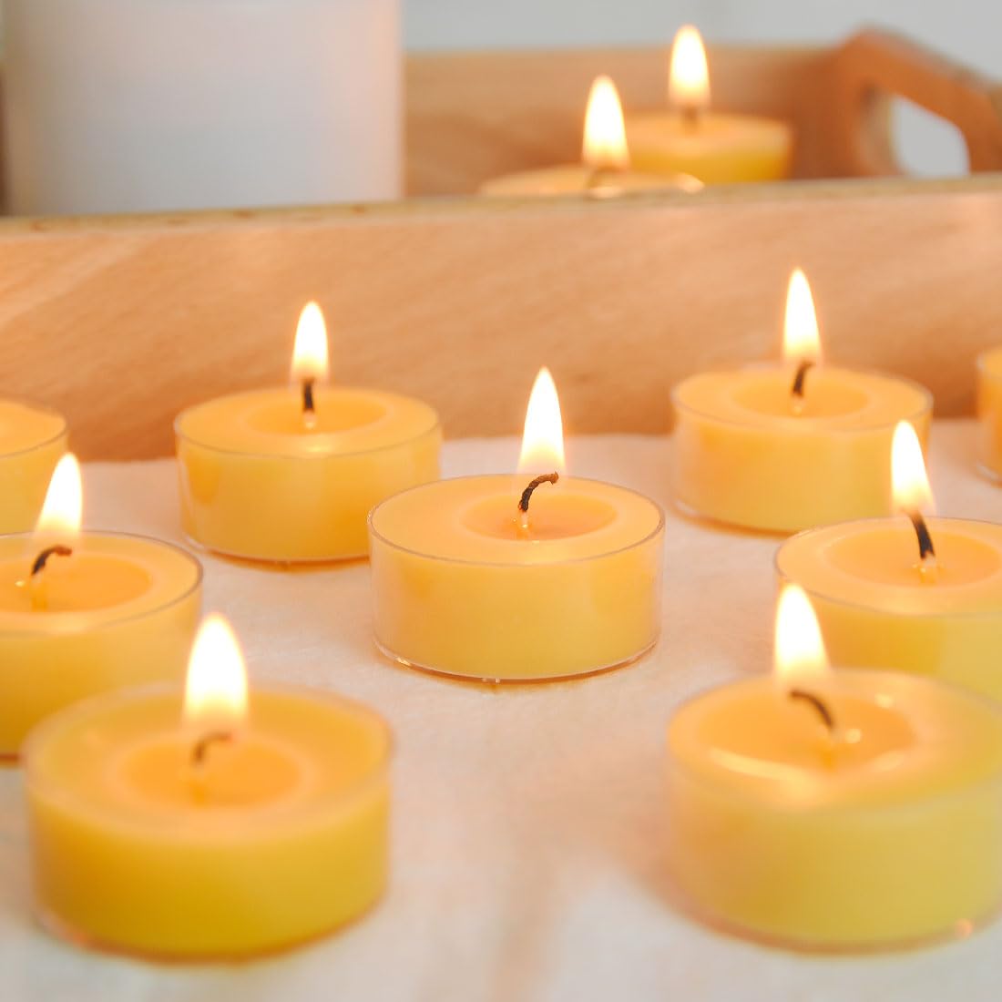 50 Candles +8 Glass Candle Holders