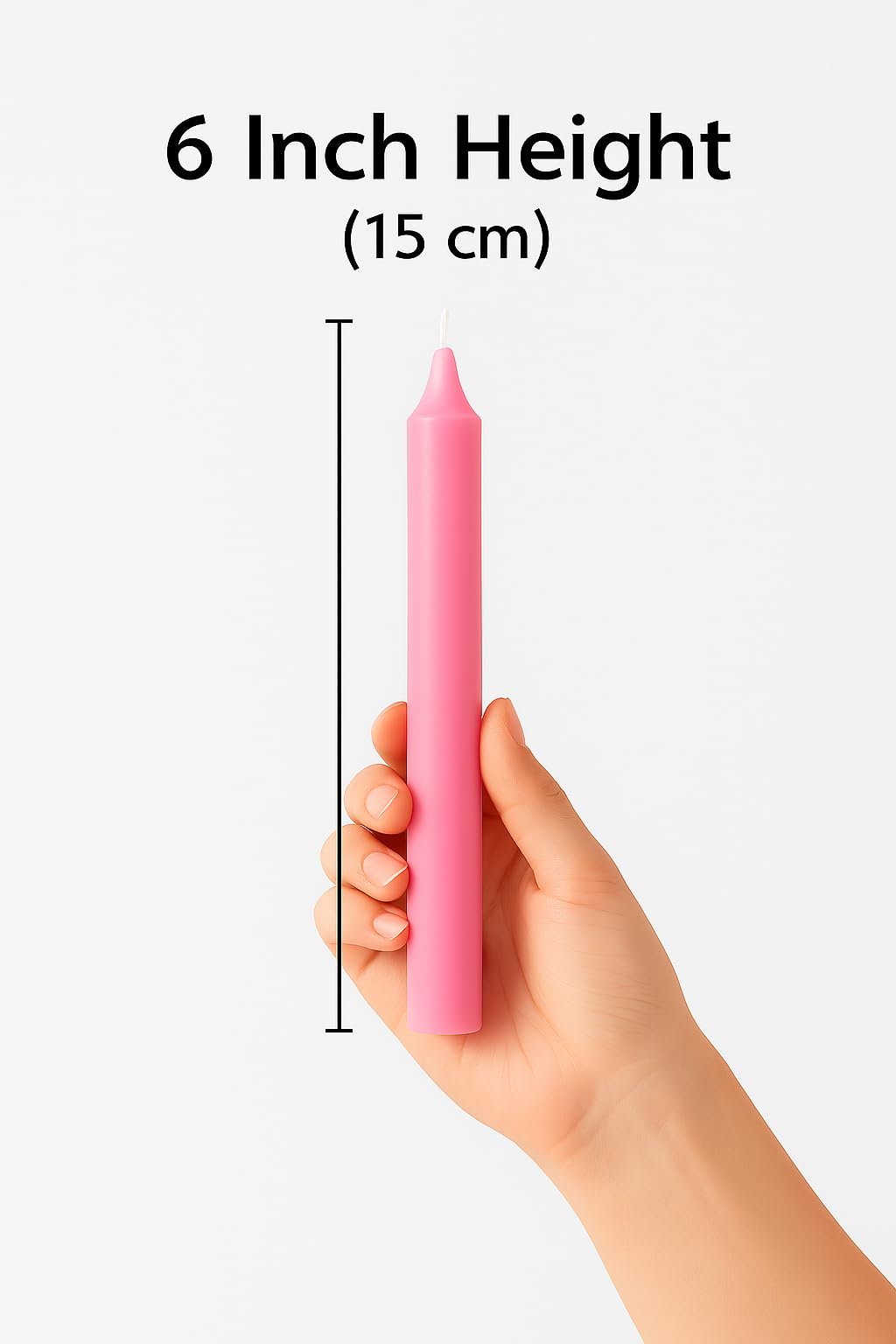 Taper Candles 5 Pack 6 in. Spell, Wicca, Santeria, Energized Candles (Pink)