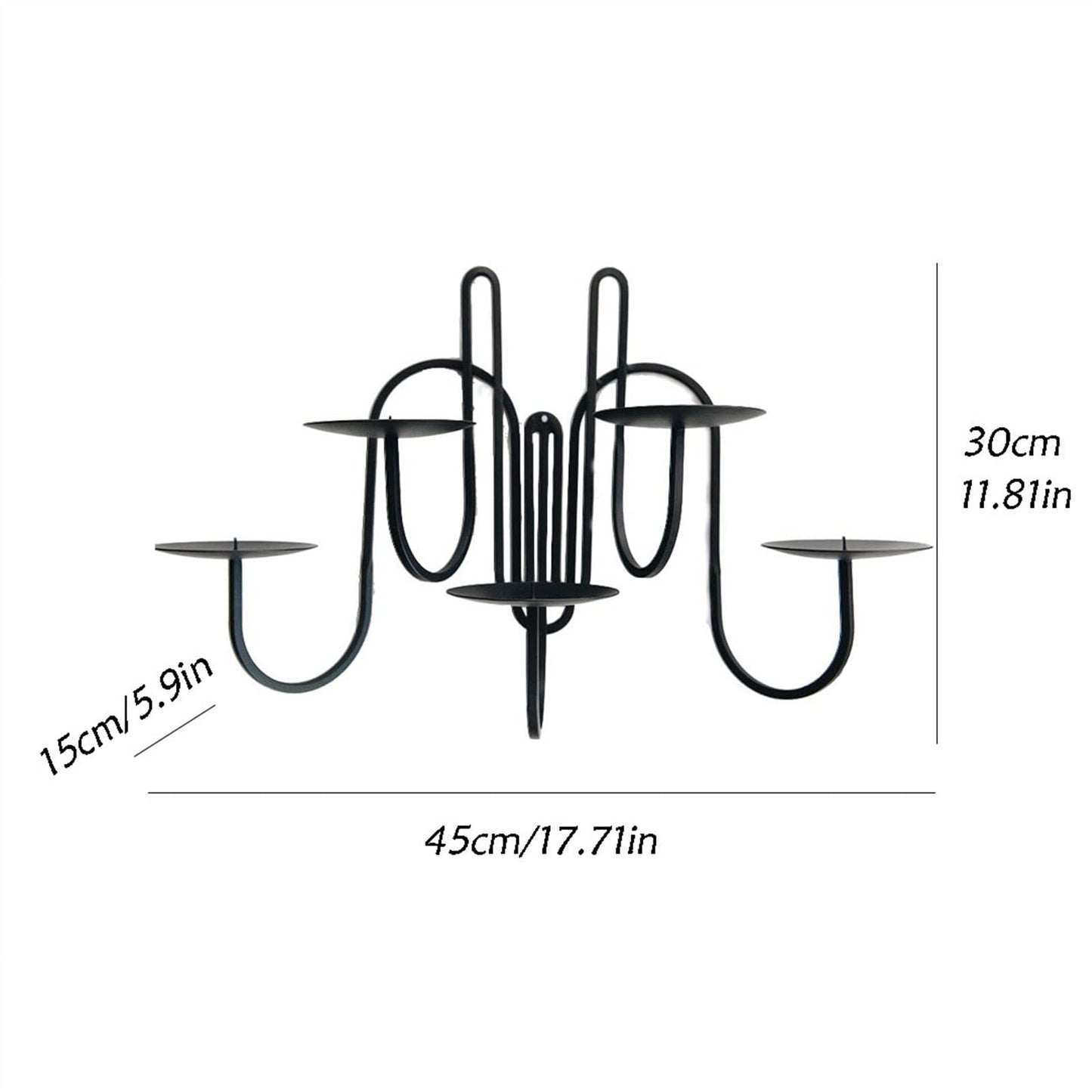 cfycfy987 Candelabra European Light Luxury Iron Wall-Mounted Candlestick Simple Living Room Porch Corridor Candle Holder Candle Sticks Holder