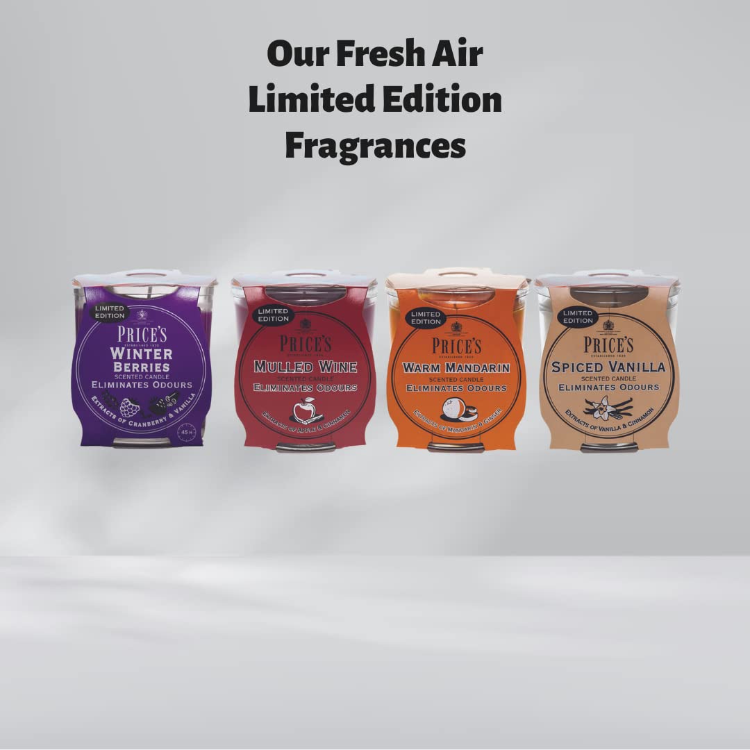 Price's - Open Window Tealights - Pack of 10 - Odour Eliminating Tealights - Made with Lily, Violet and Orange Flower Extracts - Clean, Fresh, Quality Fragrance - Long Lasting Scent